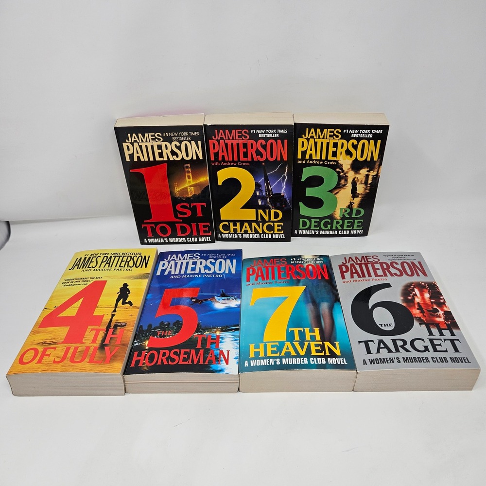 James Patterson Womens Murder Club Books 1-7 Paperback Lot Mystery Thriller